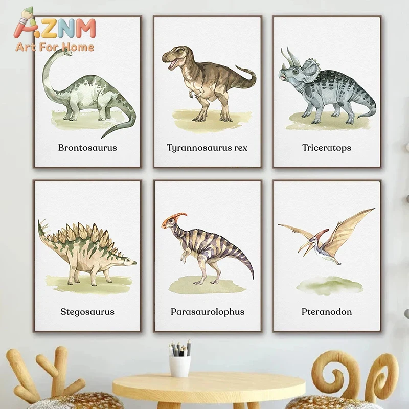 Cuadro decorativo de dinosauri - Kids Education Name reseña y precio