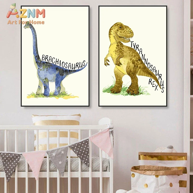 Cuadro decorativo de dinosauri - Kids Education Name reseña y precio
