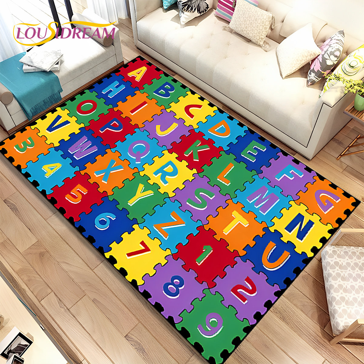 Alfombra de dibujos animados p - Abc Kids Early Education reseña y precio